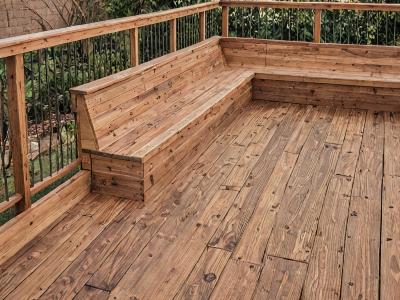 Cedar deck construction project